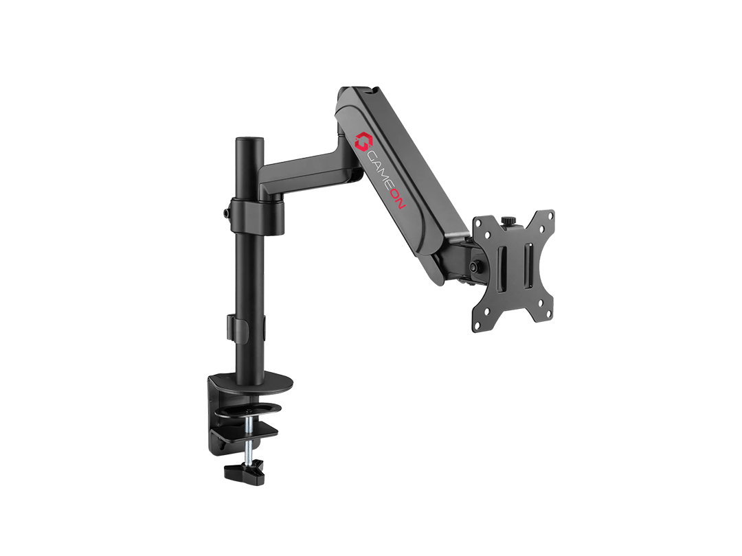 GAMEON GO-3363 Pole-Mounted Spring-Assisted Single Monitor Arm For Gaming And Office Use, 17 GAMEON GO-3363 Pole-Mounted Spring-Assisted Single Monitor Arm For Gaming And Office Use, 17